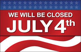 List of July 4th closings