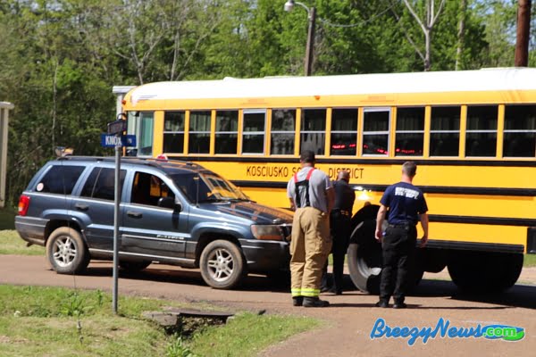 School Bus and SUV Collide