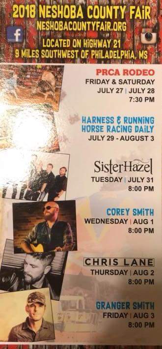 2018 Neshoba County Fair Headline Entertainment