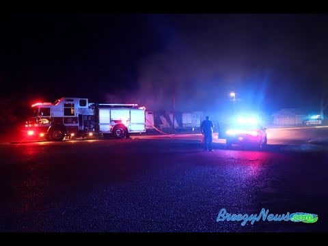 Mobile Home Fire in the City (Video)
