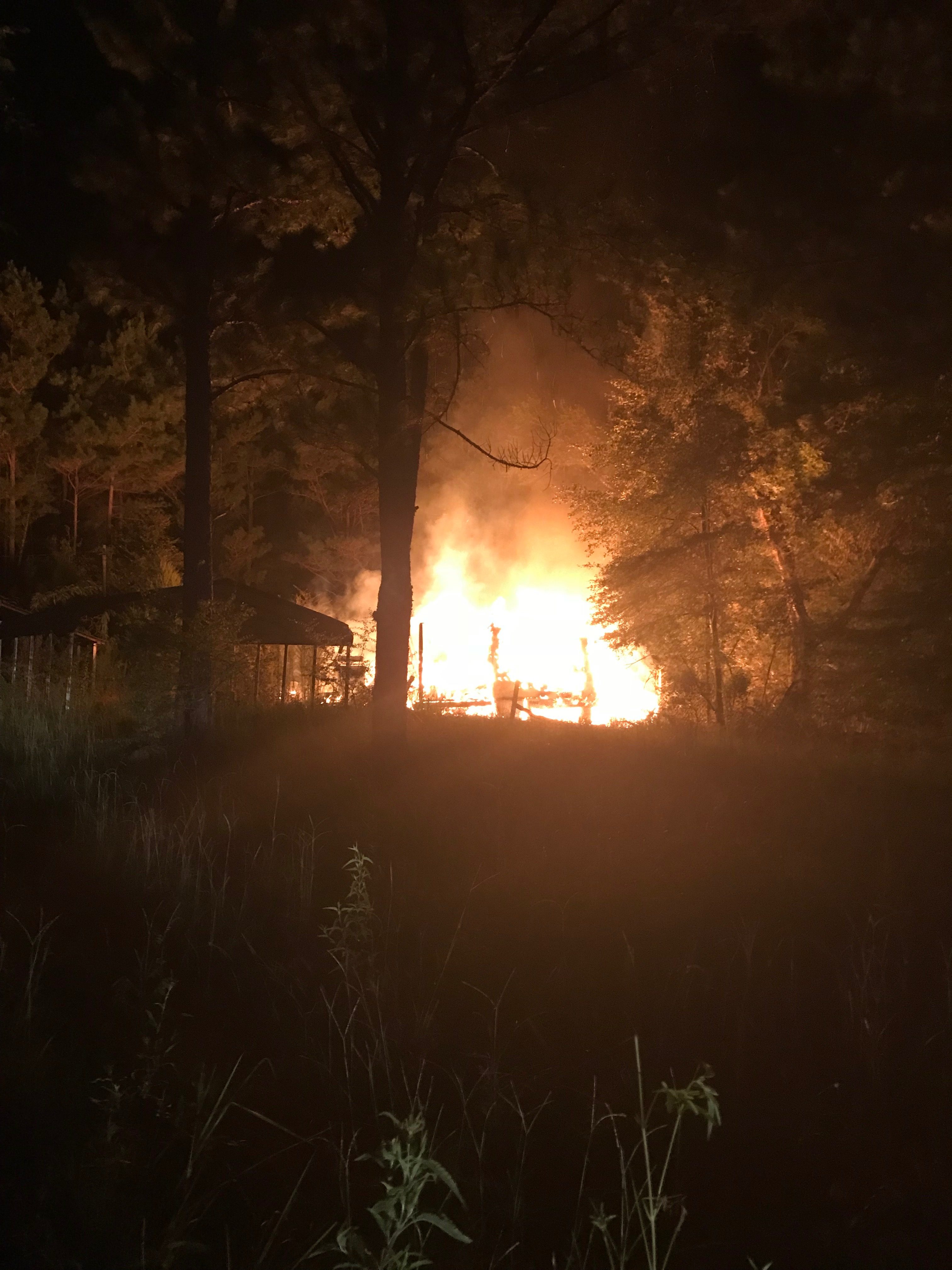 House catches fire on Hwy 440