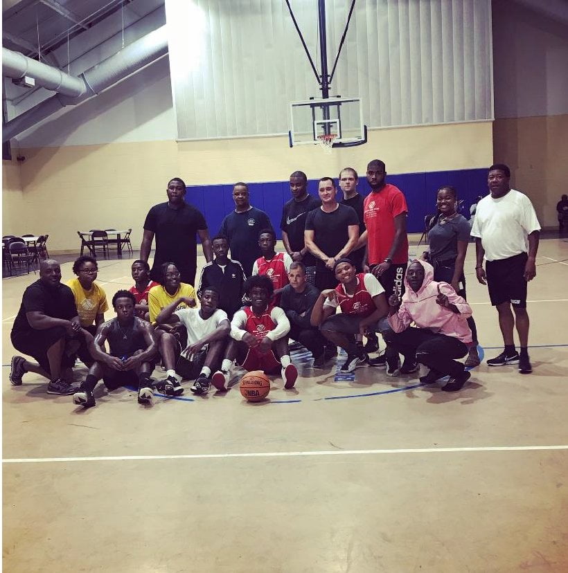 KPD officers scrimmage at Back to School Basketball Bash