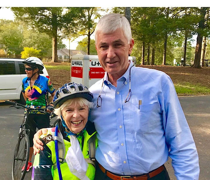 Mayor welcomes 80-year-old cyclist to Kosciusko