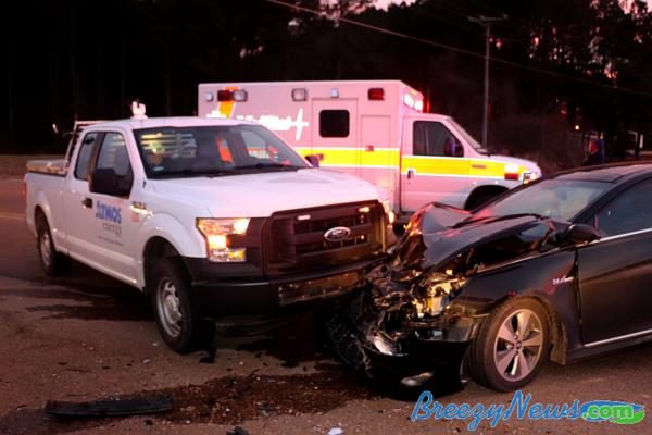 One Injured in Three Vehicle Crash