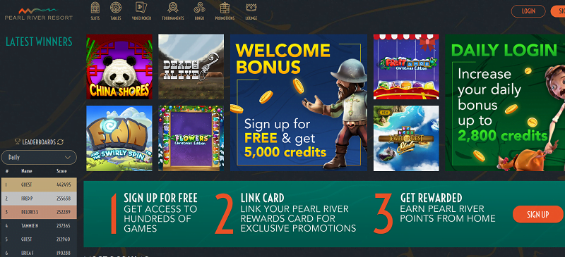 Pearl River Resort launches simulated gaming website