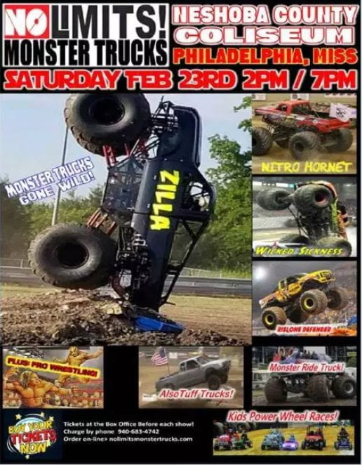 No Limits Monster Trucks coming to central Mississippi