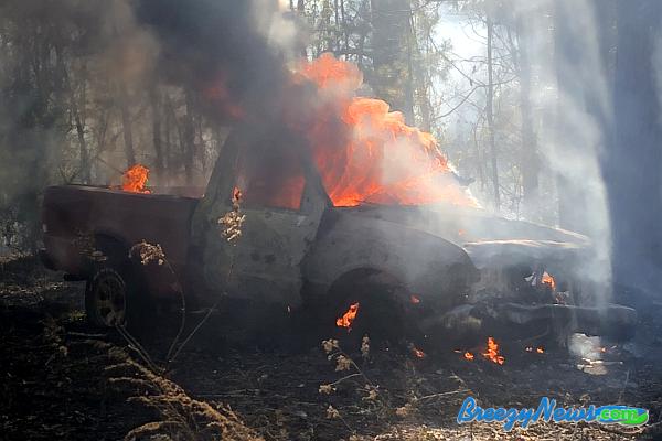 County Firefighters Respond to Woods Fire