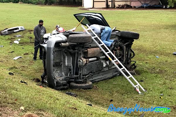 Sunday Morning Rollover Sends One to Jackson Hospital