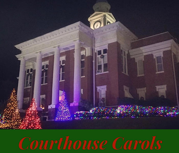 Courthouse Carols planned for Dec. 3 and Dec. 10