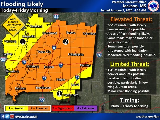 Heavy rain for Thursday, flooding Possible