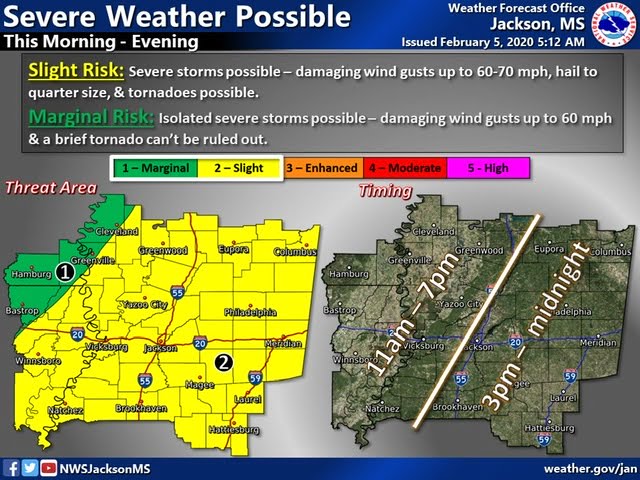Stormy weather possible today
