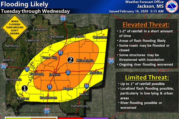 More rain expected for central Mississippi this week