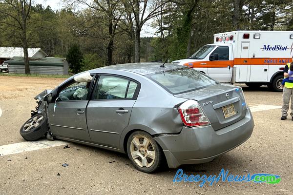 Two Vehicle MVA Sends One to Hospital
