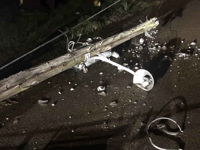 Photos: Broken light pole knocks out power to southeast Kosciusko