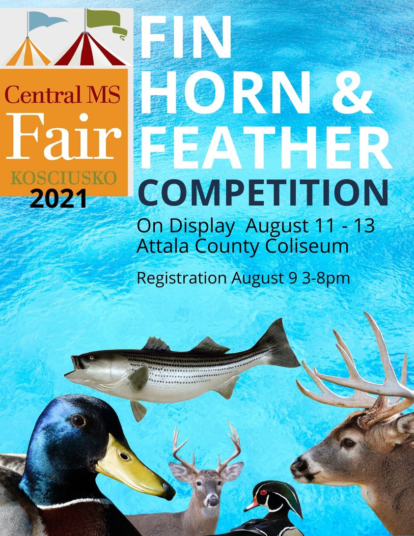 Central MS Fair: Fin, Horn, and Feather Show registration today