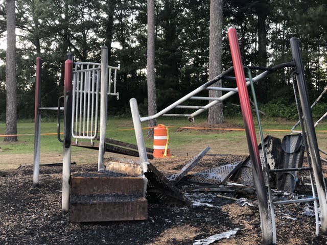 New playground equipment at Northside Park destroyed by fire