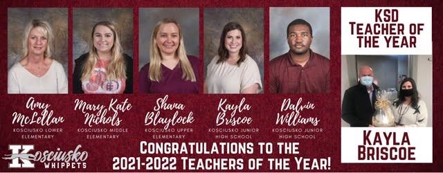 Kosciusko School District names Teachers of the Year
