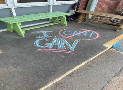 Sidewalk Encouragement at Greenlee