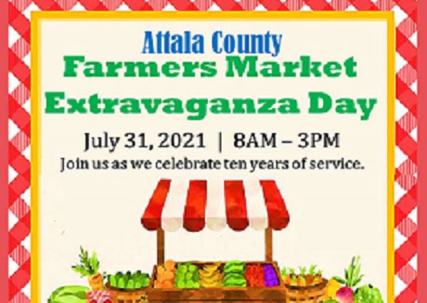 Attala County Farmer’s Market Extravaganza Day Is This Saturday