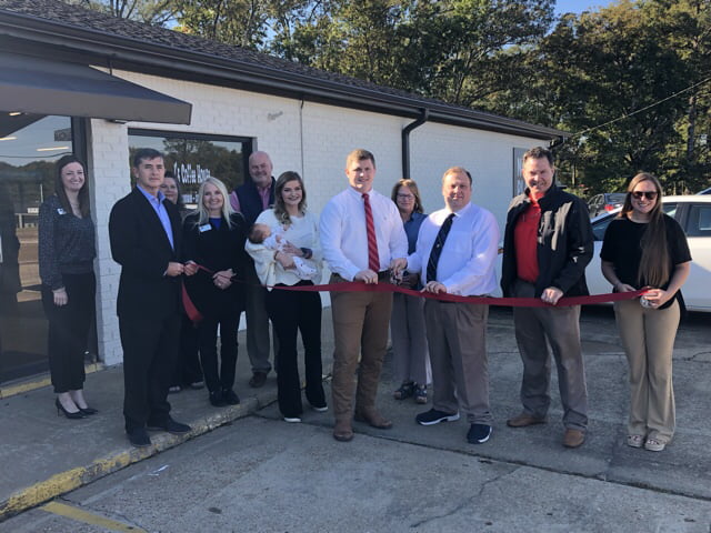 Photo: Ribbon cutting at new coffee house