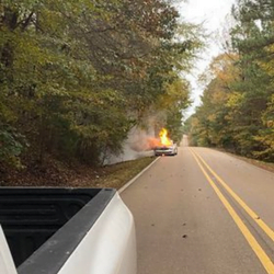 Car Vehicle Fire Hwy 14 Hwy 19