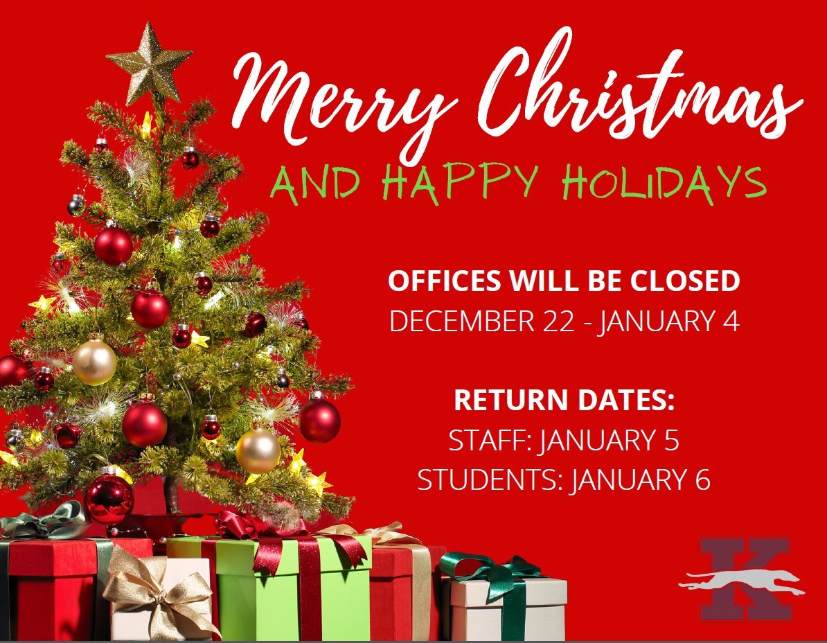 Kosciusko School District holiday schedule