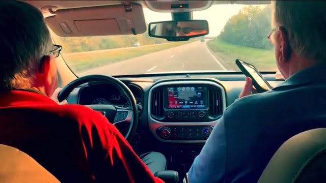 Gilbert and Melvin driving
