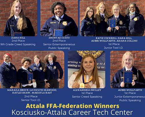 Photo: Attala County FFA announces Federation winners