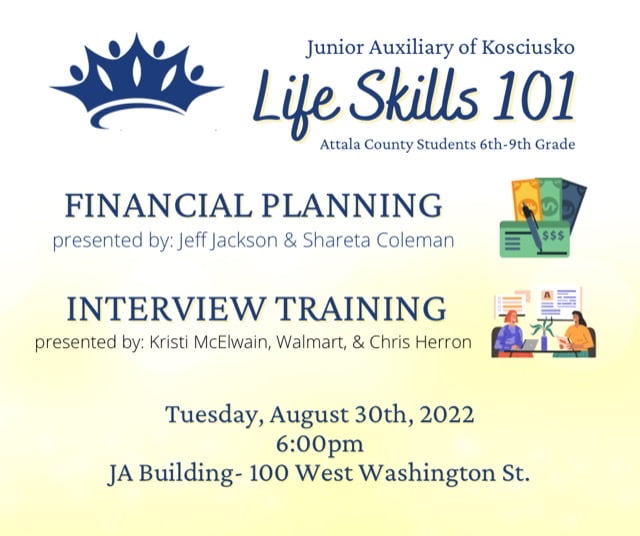 Kosciusko Junior Auxiliary to hold another Life Skills 101 class