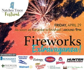Fireworks show announced for Natchez Trace Festival Family Night