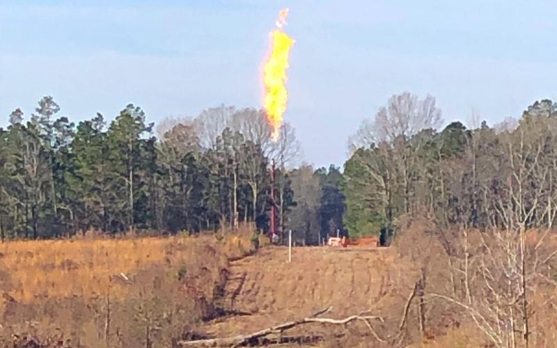 Photo: Pipeline blowdown on 43 South