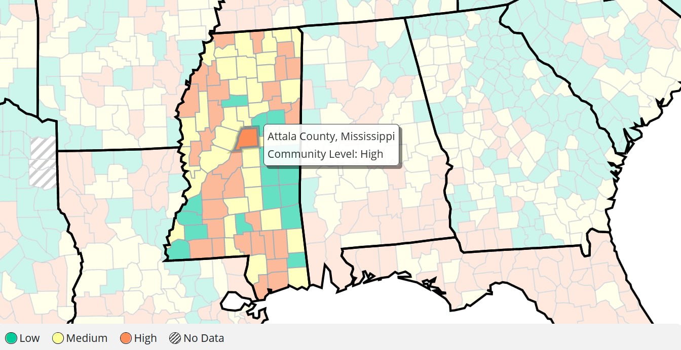 MS Department of Health urging Attala County residents to wear masks