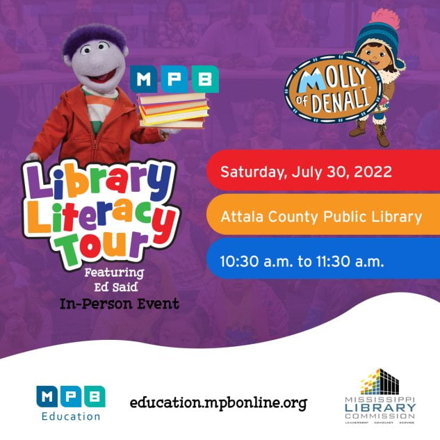 Mississippi Public Broadcasting Library Literacy Tour coming to Kosciusko this weekend