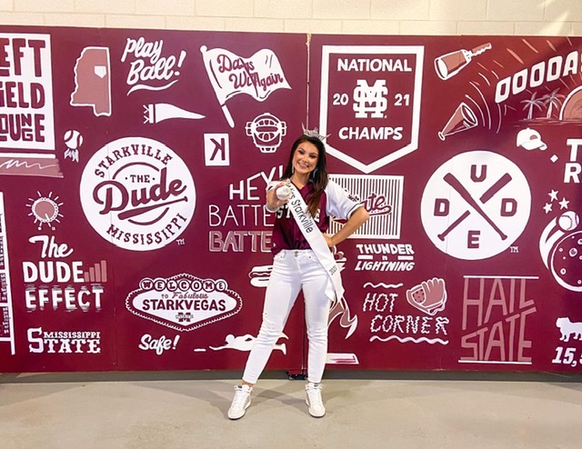 Photo: Kosciusko native throws first pitch at MS State baseball game