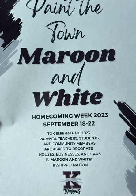 Decorate Maroon & White for Kosciusko Homecoming
