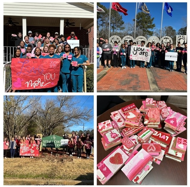 Photo CareerTech students visit nursing homes for Valentine's Day
