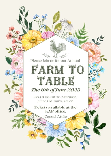 Farm to Table dinner planned for June 6