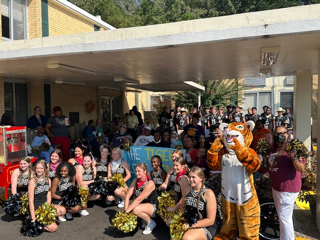 Photo gallery: Ethel football and cheerleaders hold pep rally at nursing home