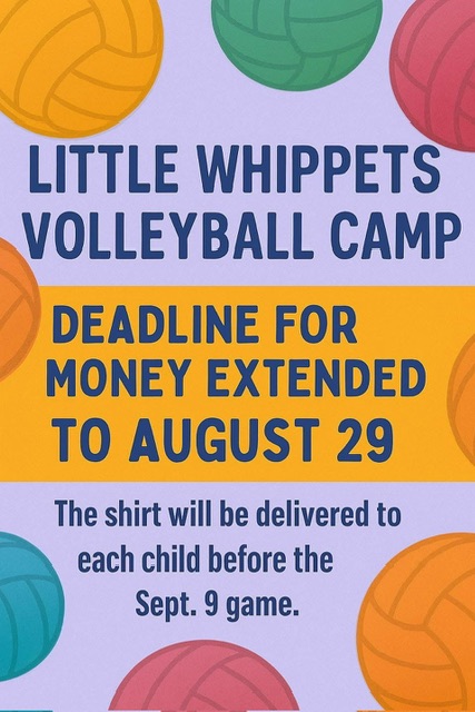 Little Whippets Volleyball Camp deadline extended