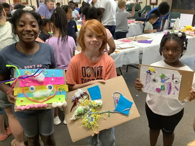 Photos: Kids create “ugly art” at Attala County Library