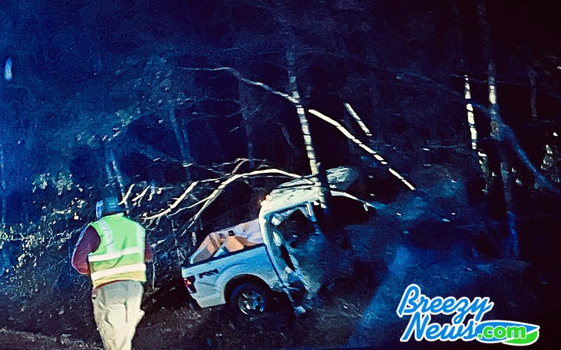 Tuesday Evening Crash in Attala Lands a Truck in the Trees