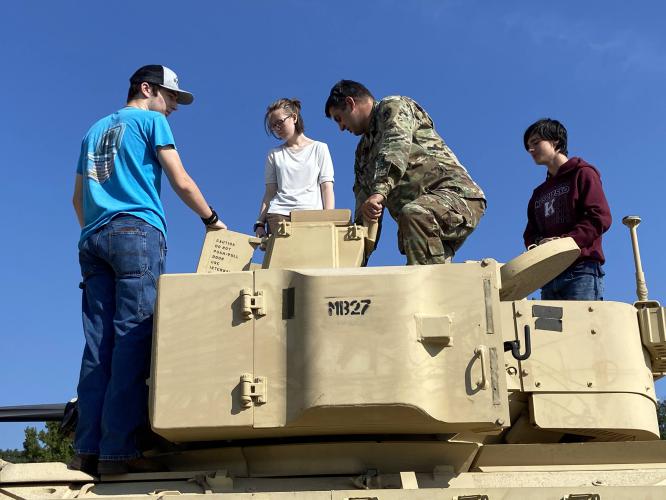 Photos: Construction students visit Camp McCain