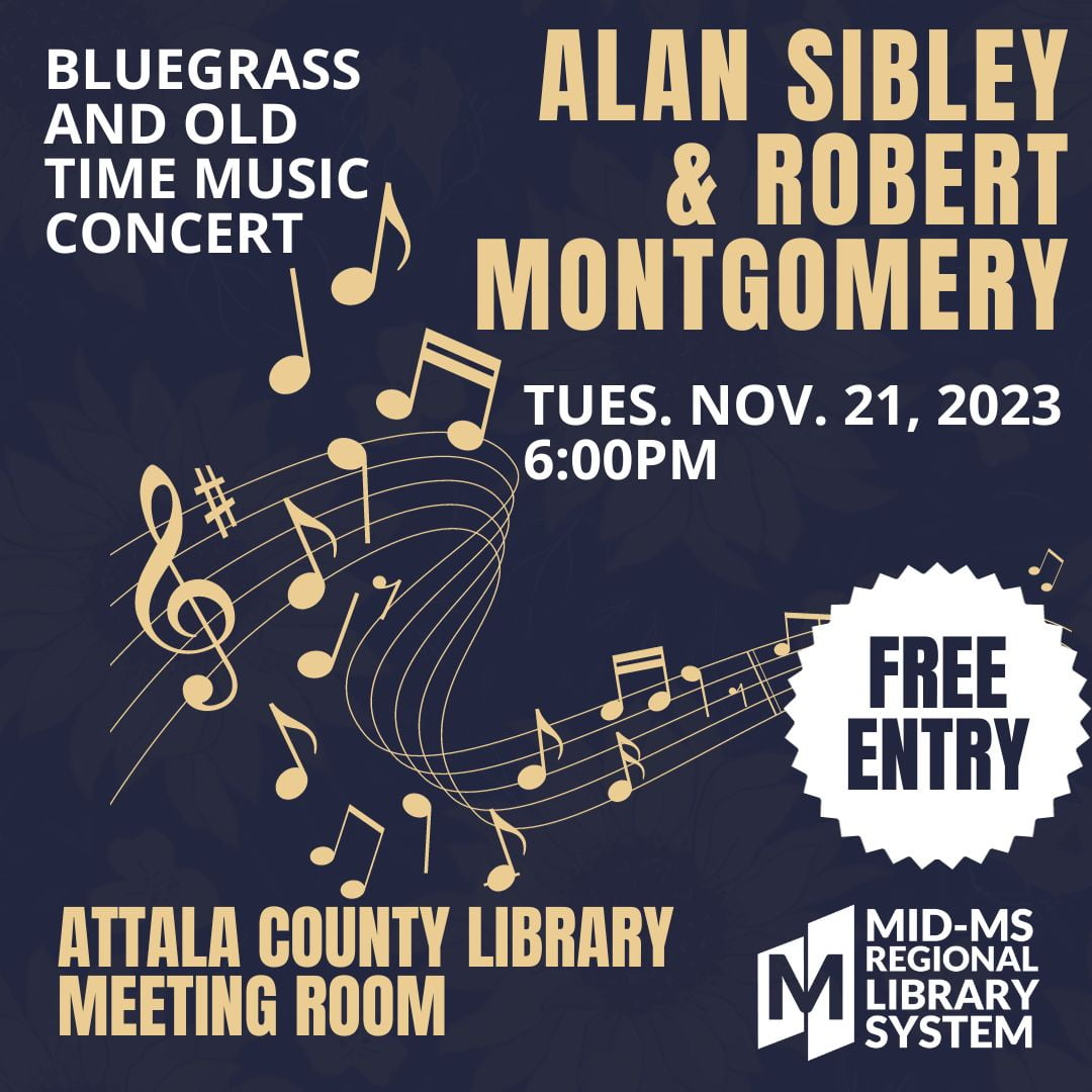 Attala County Library to host Bluegrass Concert
