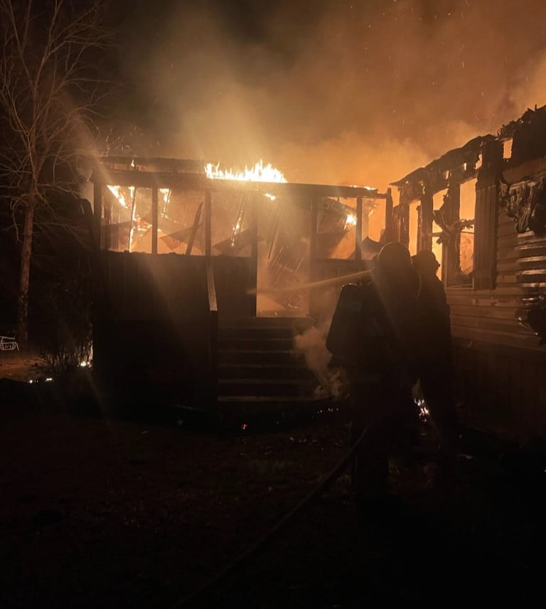 Home lost to fire Wednesday evening in Attala