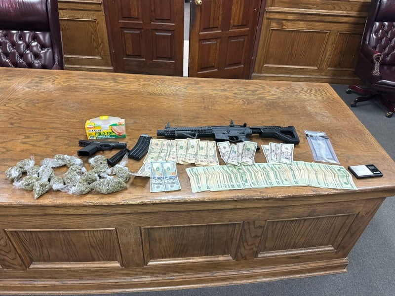 Assault warrant yields drugs, cash, and guns in Kosy