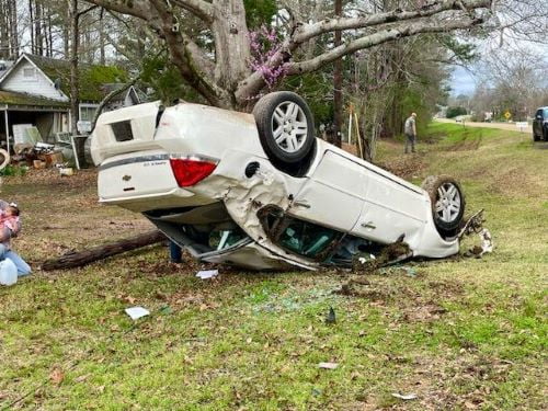 Injuries Avoided in McAdams Rollover Wreck