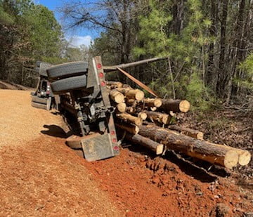 Log Truck overturn – 03112024