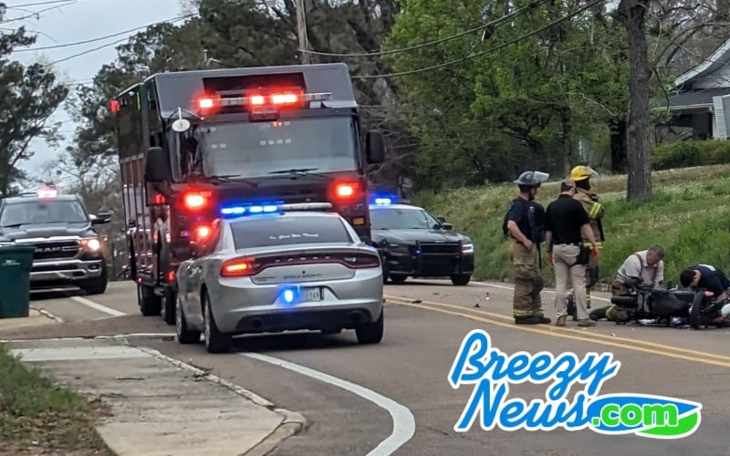 Moped scooter and truck crash on E. Jefferson St. Wednesday in Kosciusko