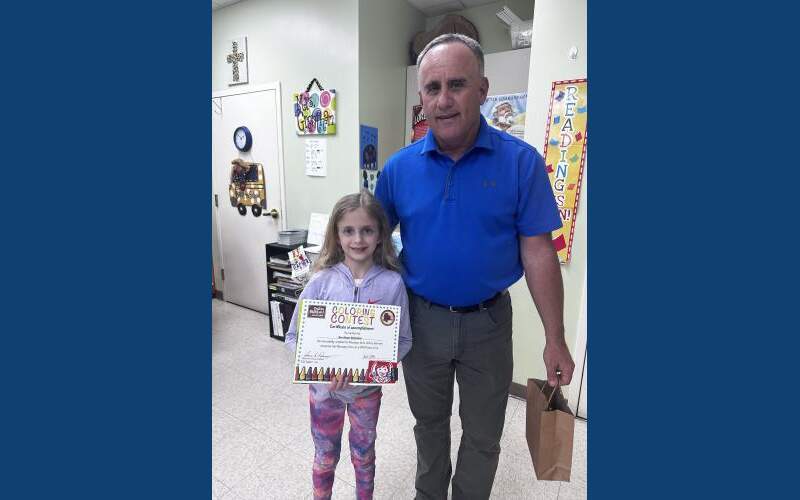 Photo PDS student wins coloring contest Kosciusko