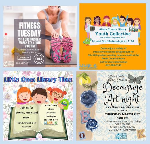 Happening this week at the Attala County Library